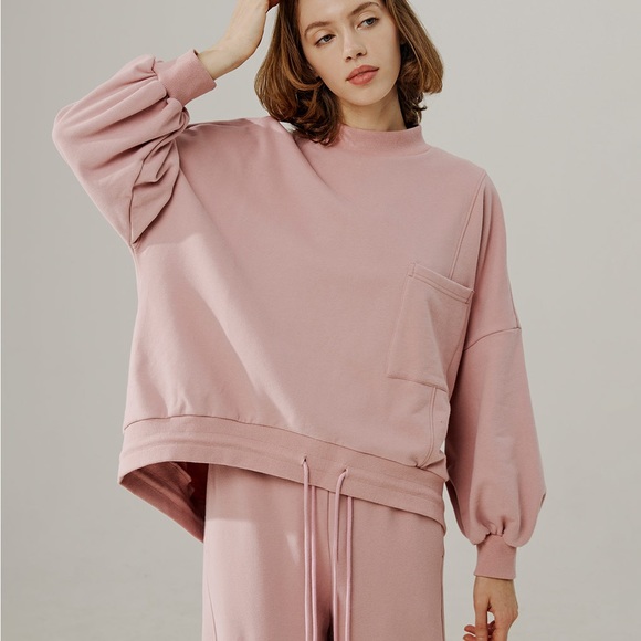 nap Tops - nap Drawstring Hem Cotton Sweatshirt
